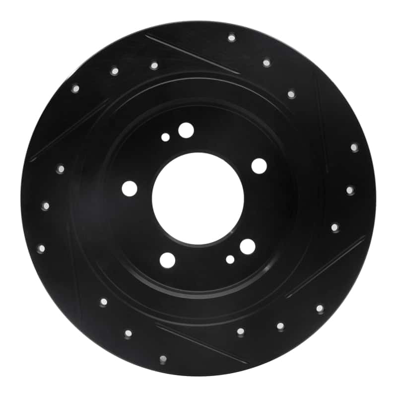 R1 Concepts — R1 13-25 Hyundai Kona Rear Left Drilled & Slotted Black Brake Rotor
R1 Brake Rotor Drill - view 5