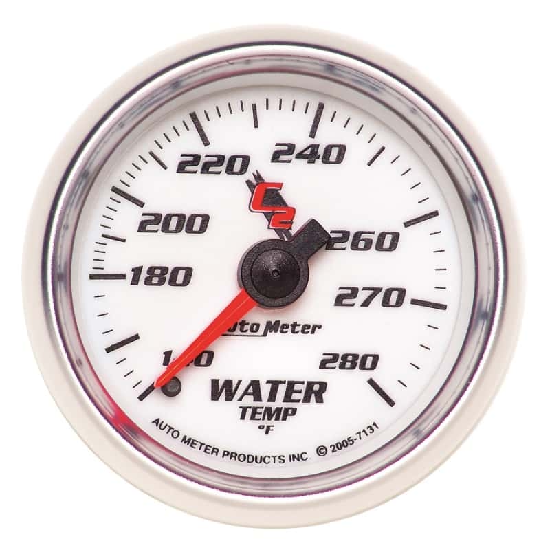 AutoMeter — Autometer C2 52mm Mechanical 140-280 Deg F Water Temperature Gauge
GA 2" WTEMP 280 M C2 - view 1
