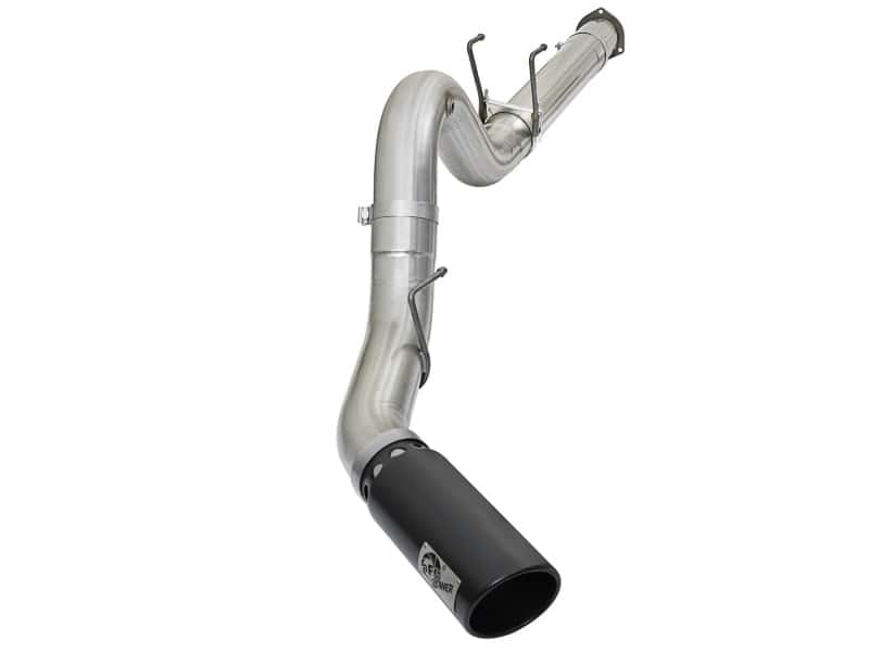 aFe — aFe ATLAS 5in DPF-Back Alum Steel Exhaust System w/Black Tip 2017 Ford Diesel Trucks V8-6.7L (td)
Turbo-Back Exhaust - view 1