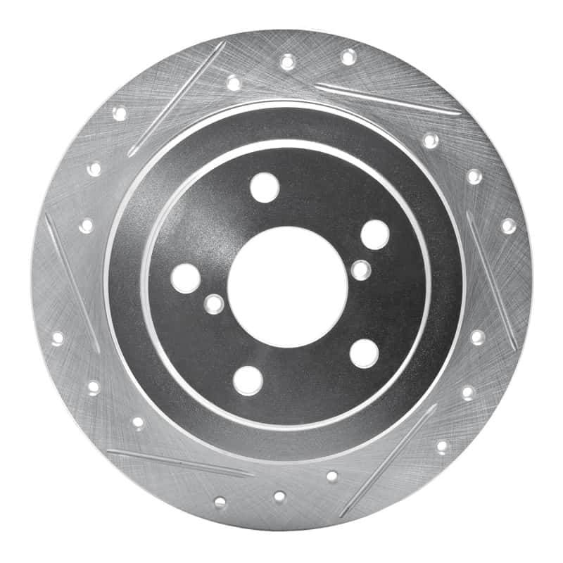 R1 Concepts — R1 90-08 Saab 9-2X Rear Left Drilled & Slotted Silver Brake Rotor
R1 Brake Rotor Drill - view 1
