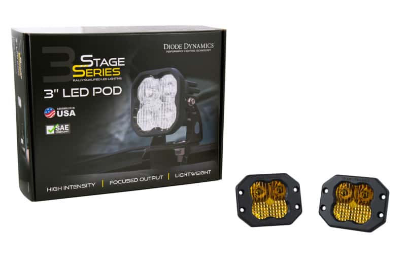 Diode Dynamics — Diode Dynamics SS3 Pro ABL - Yellow SAE Fog Flush (Pair) - view 4