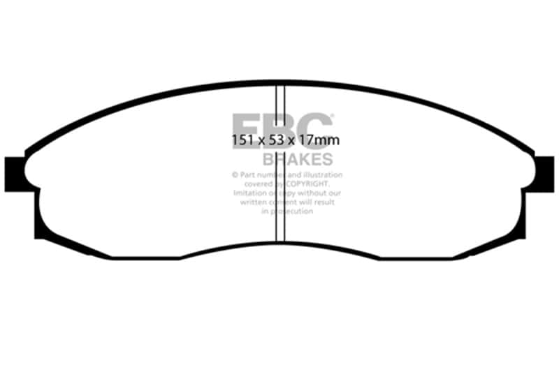 EBC — EBC 93-98 Nissan Skyline (R33) 2.5 GTS Redstuff Front Brake Pads
Disc Brake Pad - view 1