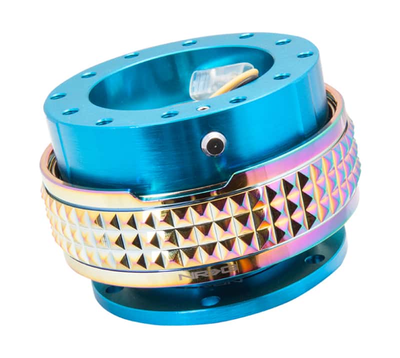 NRG — NRG Quick Release Kit - Pyramid Edition - New Blue Body / Neochrome Pyramid Ring - view 1