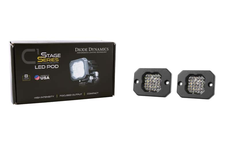 Diode Dynamics — Diode Dynamics Stage Series C1 LED Pod Sport - White Flood Flush RBL (Pair) - view 4
