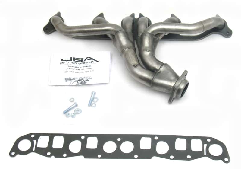 JBA — JBA 91-99 Jeep 4.0L 1-1/2in Primary Raw 409SS Cat4Ward Header
Exhaust Header - view 1