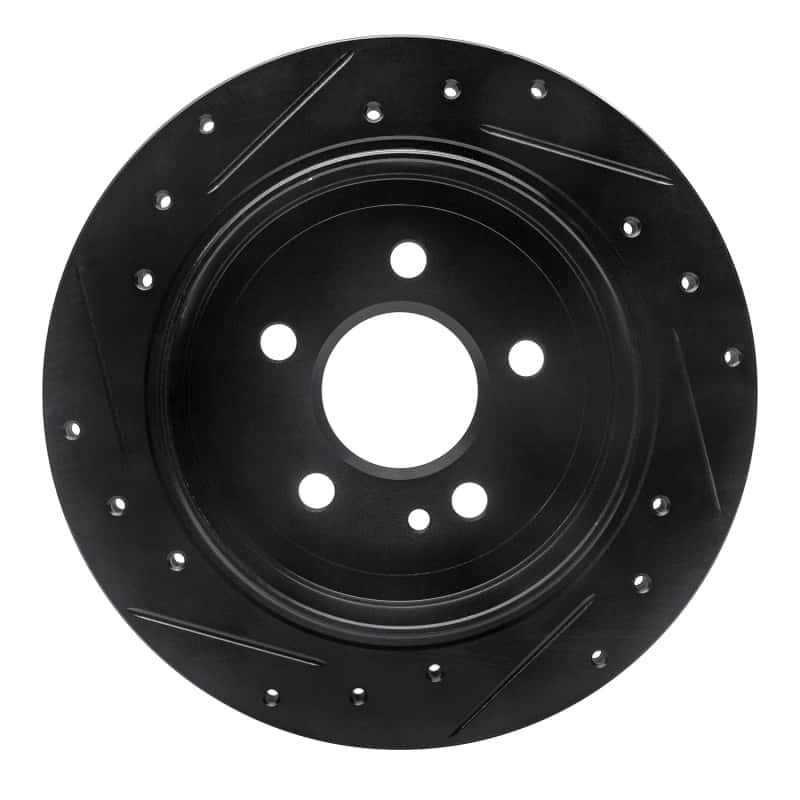 R1 Concepts — R1 98-05 Mercedes-Benz ML320 Rear Right Drilled & Slotted Black Brake Rotor
R1 Brake Rotor Drill - view 5