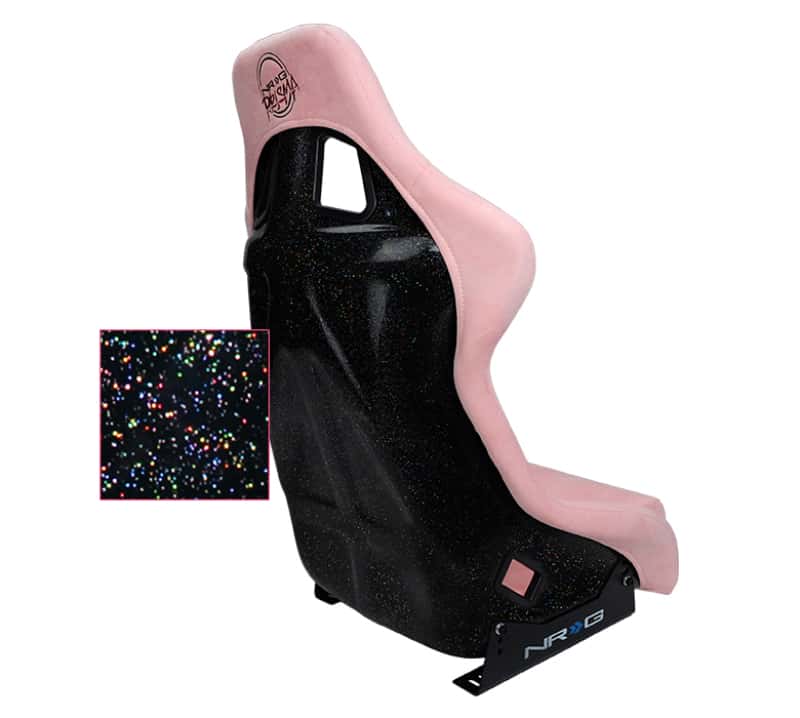 NRG — NRG FRP Bucket Seat PRISMA Edition W/ pearlized Back Pink Alcantara - Large - view 4