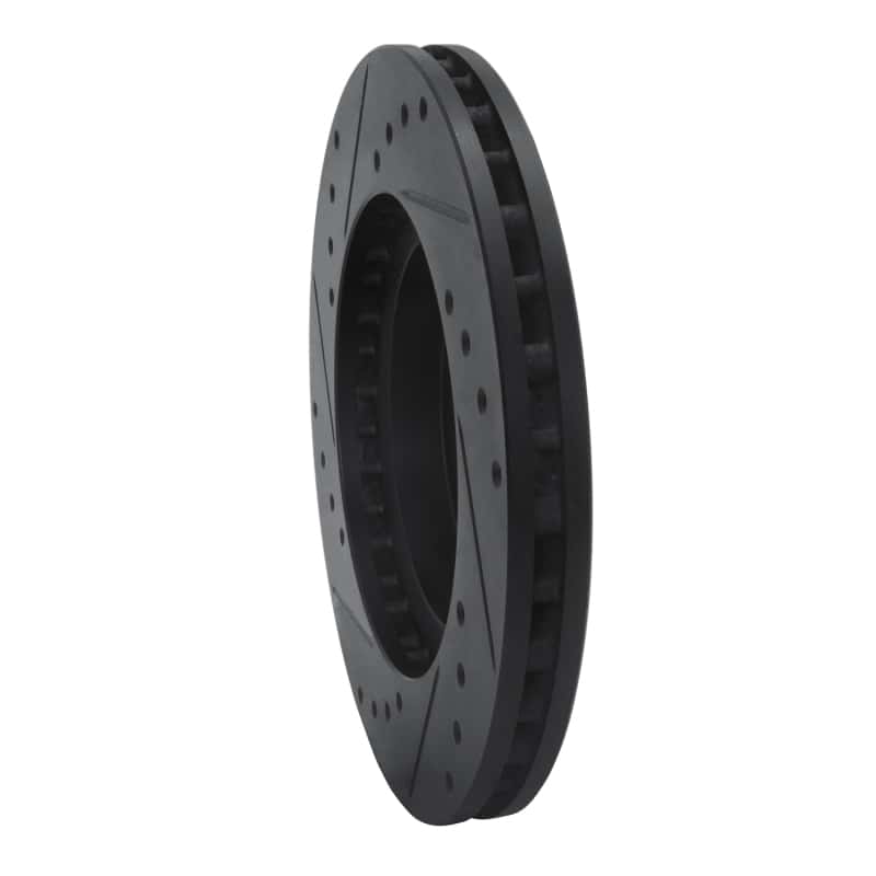 R1 Concepts — R1 99-01 Infiniti I30 Front Right Drilled & Slotted Black Brake Rotor
R1 Brake Rotor Drill - view 4
