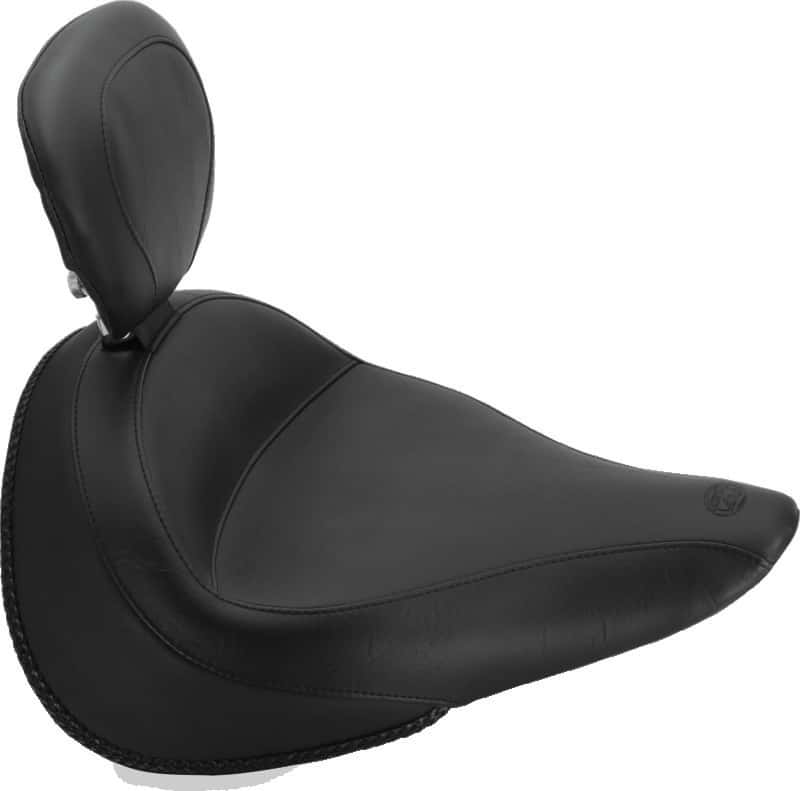 Mustang Motorcycle — Mustang 14-21 Yamaha Bolt Standard Touring Solo Seat w/ Driver Backrest - Black - view 2