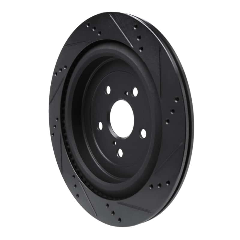 R1 Concepts — R1 16-22 Lexus RX350 Rear Left Drilled & Slotted Black Brake Rotor
R1 Brake Rotor Drill - view 4