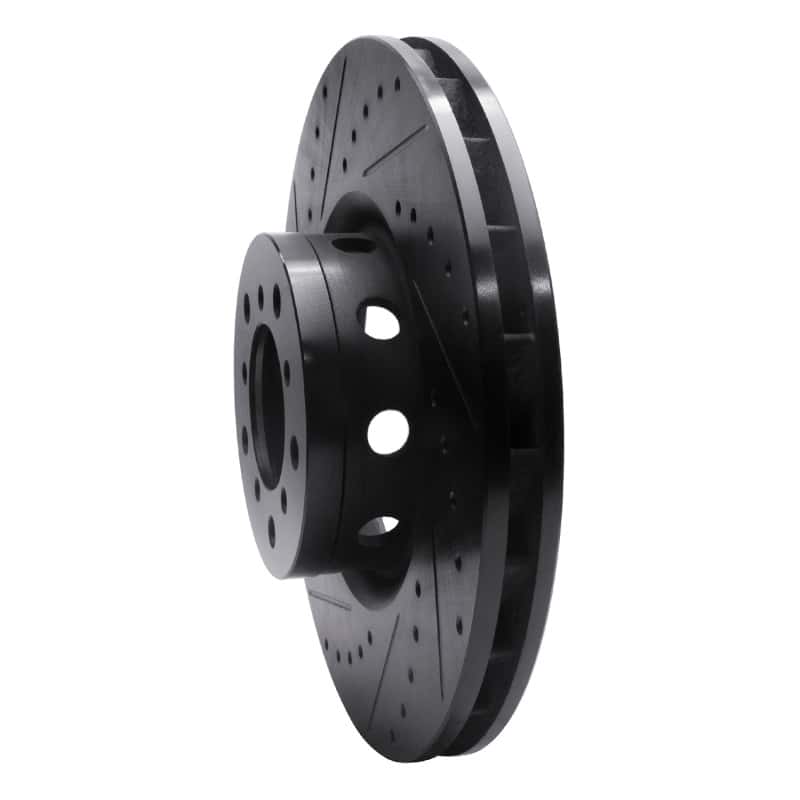 R1 Concepts — R1 00-03 BMW M5 Right Front Drilled & Slotted Black Brake Rotor
R1 Brake Rotor Drill - view 2