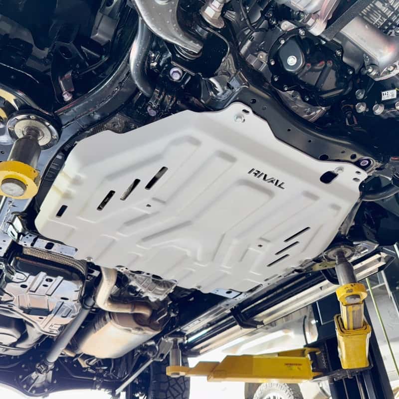 Rival 4x4 — Rival 24-26 Toyota Tacoma i-Force Max Hybrid Aluminum Transmission Catalytic Converter Skid Plate - view 3