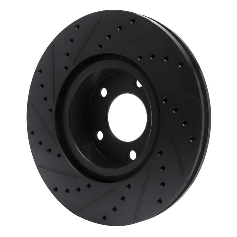 R1 Concepts — R1 97-01 Cadillac CATERA Front Right Drilled & Slotted Black Brake Rotor
R1 Brake Rotor Drill - view 4