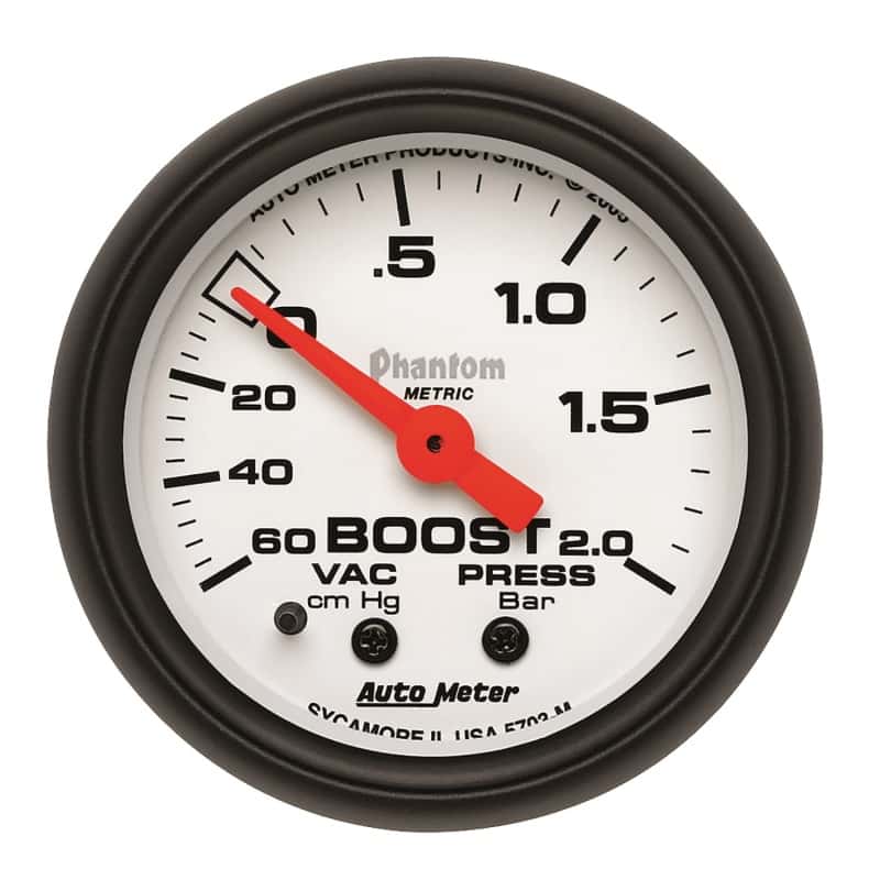 AutoMeter — Autometer Phantom 2-1/16in 60CM/HG - 2.0 Bar - Mechanical Gauge
2" BOOST-VAC, 60 Cm - view 4