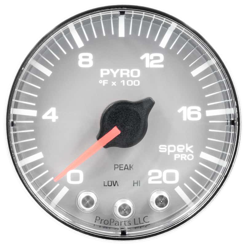 AutoMeter — Autometer Spek-Pro Gauge Pyro. (Egt) 2 1/16in 2000f Stepper Motor W/Peak & Warn Slvr/Chrm
GA 2" EGT SFC SPEK - view 2