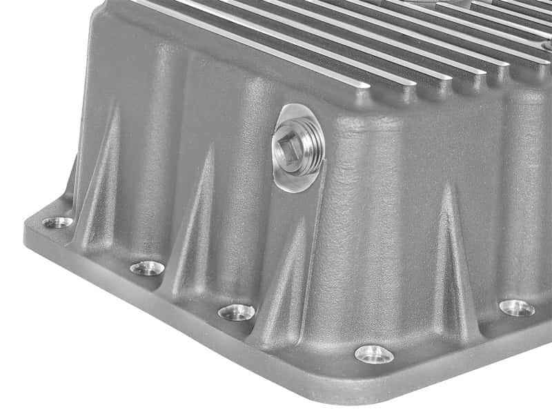 aFe — aFe Street Series Engine Oil Pan Raw w/ Machined Fins; 11-17 Ford Powerstroke V8-6.7L (td)
Engine Oil Pan - view 4