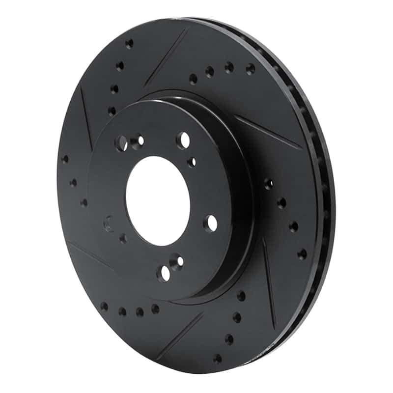 R1 Concepts — R1 91-01 Acura RL Front Left Drilled & Slotted Black Brake Rotor
R1 Brake Rotor Drill - view 2