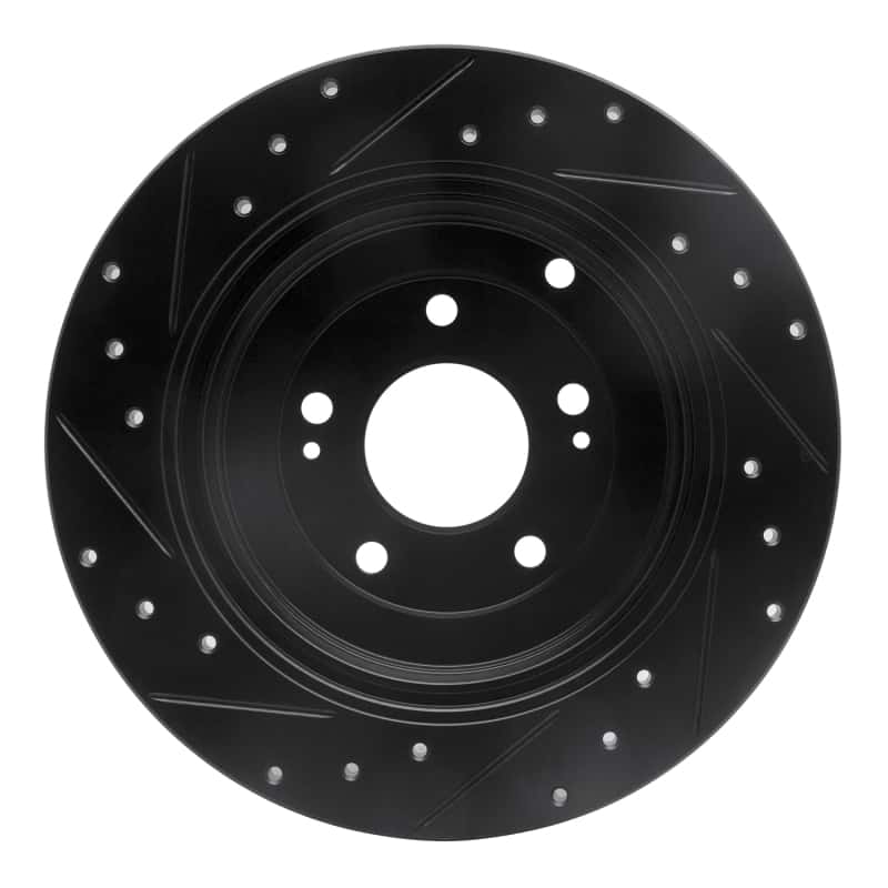 R1 Concepts — R1 10-16 Hyundai Genesis Coupe Rear Right Drilled & Slotted Black Brake Rotor
R1 Brake Rotor Drill - view 5
