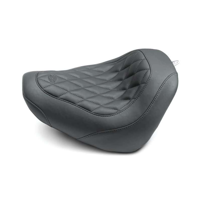 Mustang Motorcycle — Mustang 18-21 Harley Fat Bob Wide Tripper Solo Seat Diamond Stitch - Black - view 2
