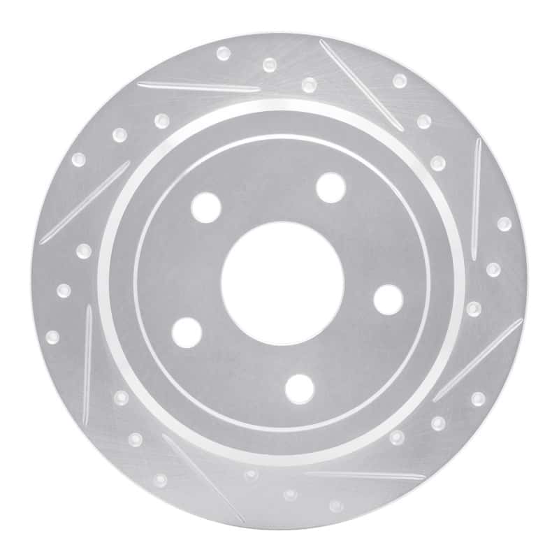 R1 Concepts — R1 2007-2018 Jeep Wrangler Rear Right Drilled & Slotted Silver Brake Rotor
R1 Brake Rotor Drill - view 1