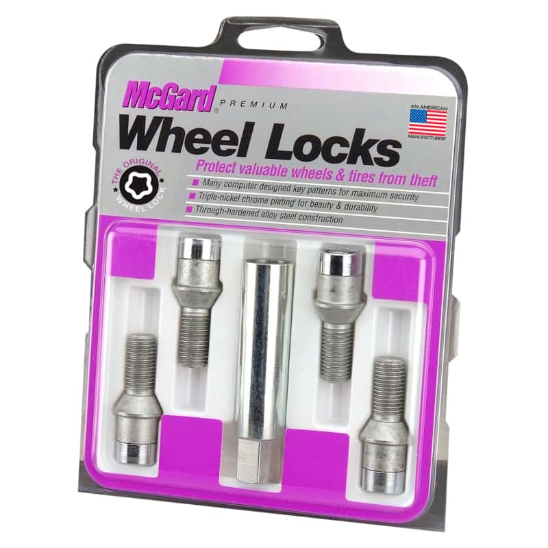 McGard — McGard Wheel Lock Bolt Set - 4pk. (Tuner / Cone Seat) M12X1.5 / 17mm Hex / 29.6mm Shank L. - Chrome - view 3