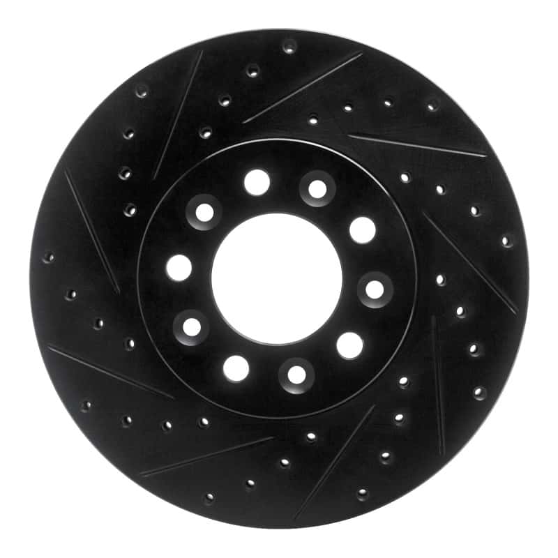 R1 Concepts — R1 99-03 Ford Windstar Front Left Drilled & Slotted Black Brake Rotor
R1 Brake Rotor Drill - view 1