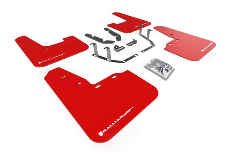 Rally Armor — Rally Armor 18-23 Ford Fiesta ST MK8 Red UR Mud Flap w/White Logo
Mud Flap - view 1