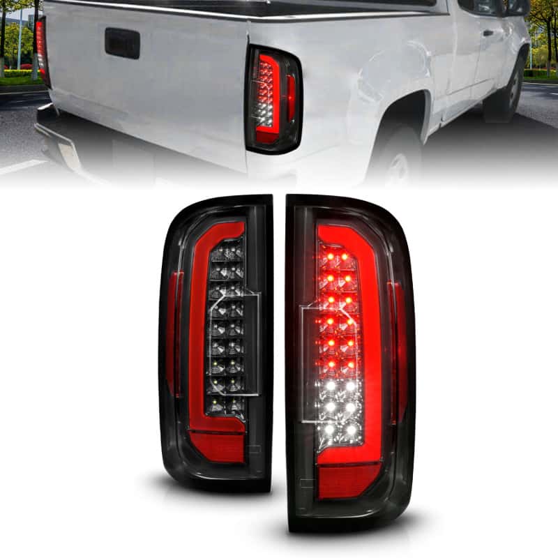 ANZO — ANZO 15-21 GMC Canyon Full LED Taillights w/ Red Lightbar Black Housing/Clear Lens
Tail Light Set - view 2