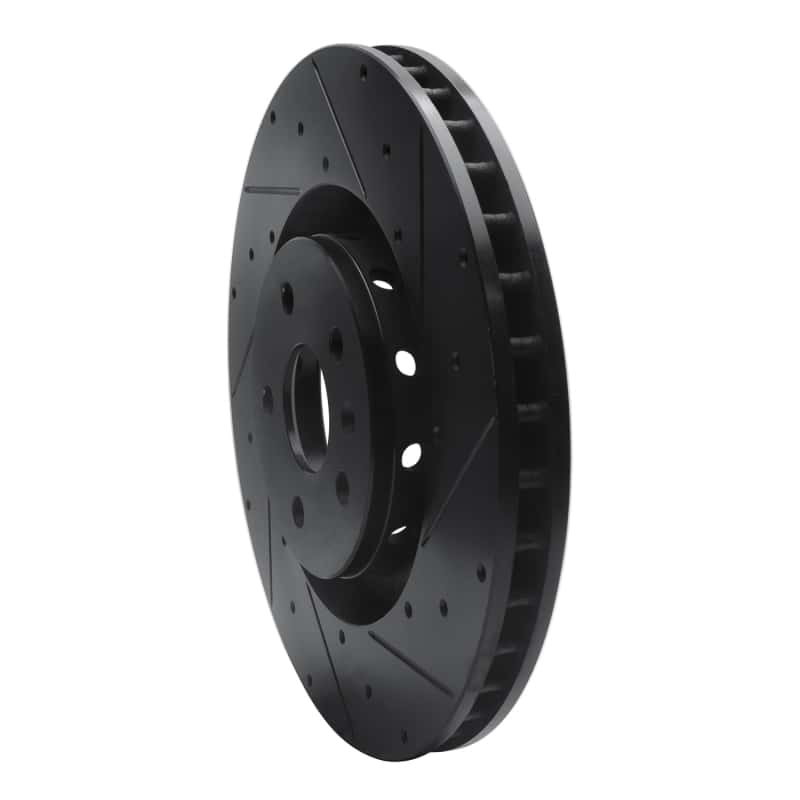 R1 Concepts — R1 2009-2015 Cadillac CTS Front Right Drilled & Slotted Black Brake Rotor
R1 Brake Rotor Drill - view 2