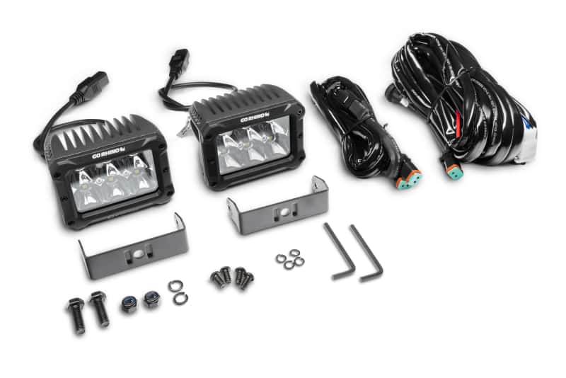 Go Rhino — Go Rhino Xplor Bright Series Rectangle LED Spot Light Kit (Surface/Thread Stud Mnt) 4x3 - Blk (Pair)
Bright-Two 4x3Lights - view 7