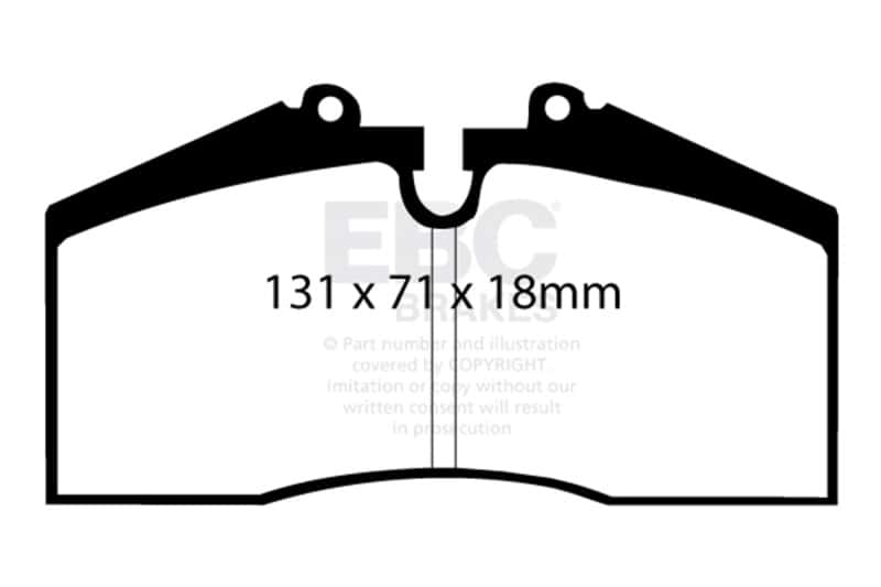 EBC — EBC 96-98 Porsche 911 (993) 3.6 Carrera 4S Bluestuff Rear Brake Pads
Disc Brake Pad - view 4