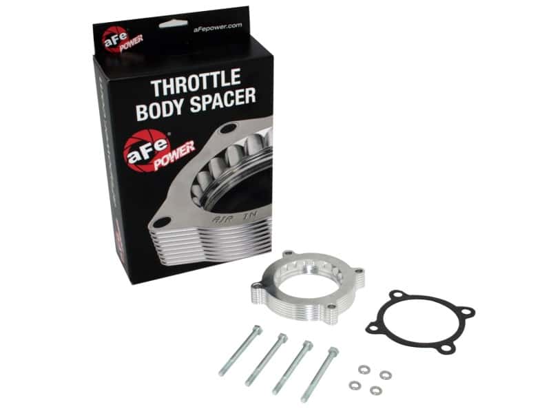 aFe — aFe Silver Bullet Throttle Body Spacers TBS Ford F-150/Mustang GT 2011-12 V8-5.0L
Throttle Body Spacer
TBdySpacer - view 2