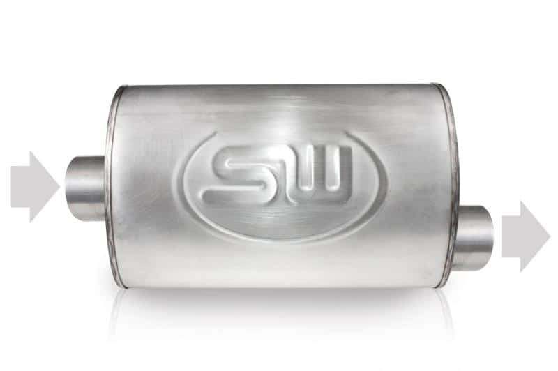Stainless Works — Stainless Works 2.25in ID CENTER INLET/ 2.25in OD OFFSET OUTLET 4inX8in - view 1