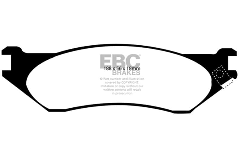 EBC — EBC 04-06 Dodge Durango 3.7 Ultimax2 Front Brake Pads
Disc Brake Pad - view 1