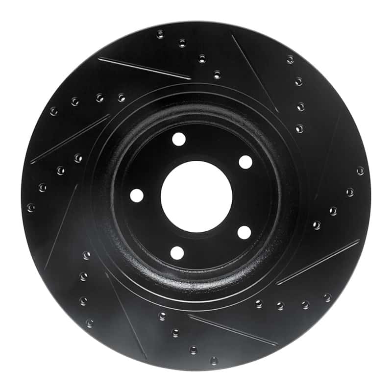 R1 Concepts — R1 05-06 Pontiac GTO Front Left Drilled & Slotted Black Brake Rotor
R1 Brake Rotor Drill - view 5