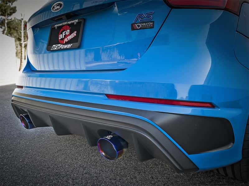aFe — aFe Takeda 3in 304 SS Axle-Back Exhaust System w/ Blue Flame Tip 16-18 Ford Focus RS 2.3L (t)
Axle-Back Exhaust - view 6