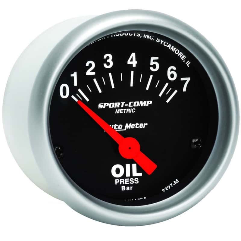 AutoMeter — Autometer Sport-Comp 52mm 0-7 Bar Short Sweep Electronic Oil Pressure Gauge
2" OIL PRESS, 0-7 BA - view 6