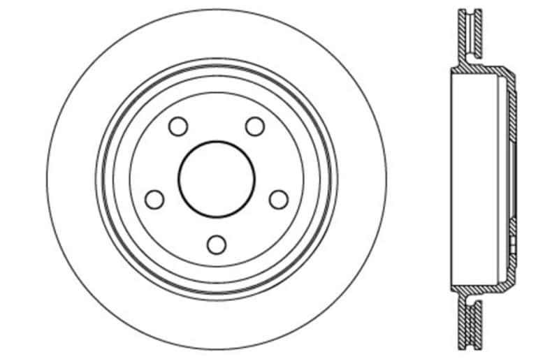 Stoptech — StopTech Slotted & Drilled Sport Brake Rotor 11-15 Jeep Grand Cherokee (Excludes SRT8)
Slot/Drill Rotor - view 4