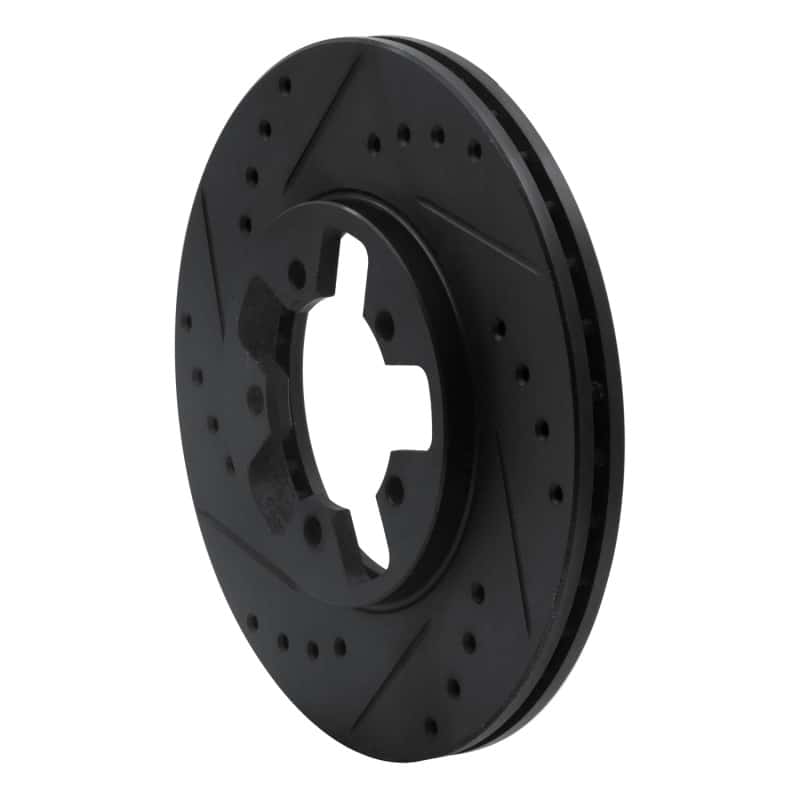 R1 Concepts — R1 1984-1989 Nissan 200SX Front Left Drilled & Slotted Black Brake Rotor
R1 Brake Rotor Drill - view 2