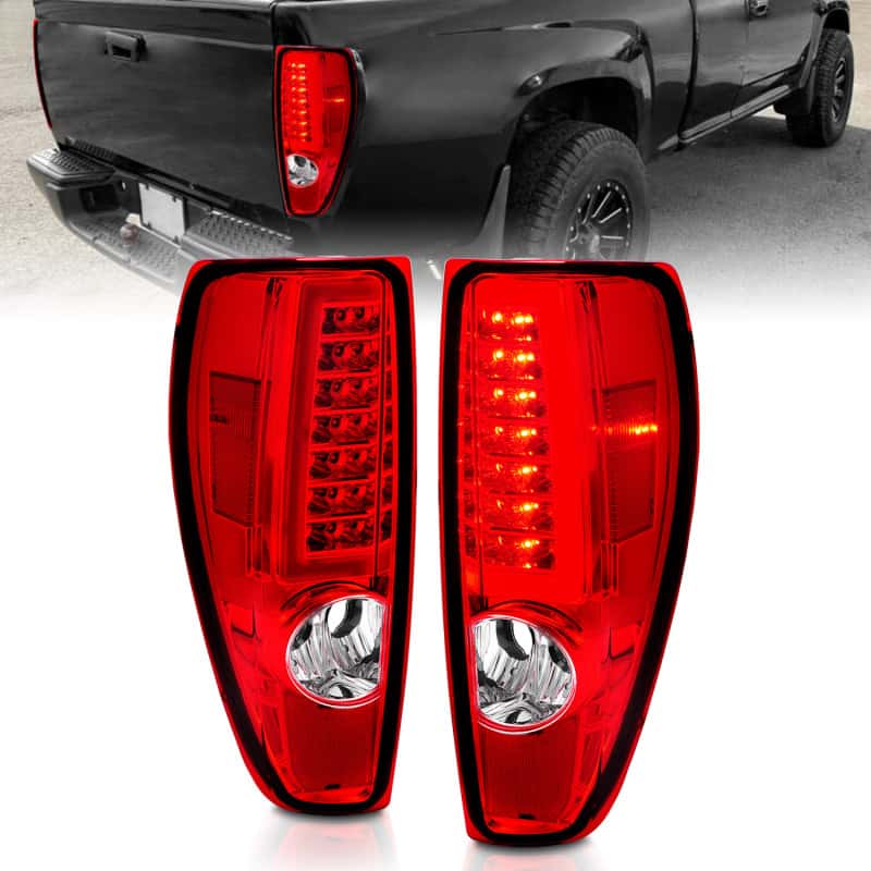 ANZO — ANZO 2004-2012 Chevrolet Colorado/ GMC Canyon LED Tail Lights w/ Light Bar Chrome Housing Red/Clear
Tail Light Set - view 2
