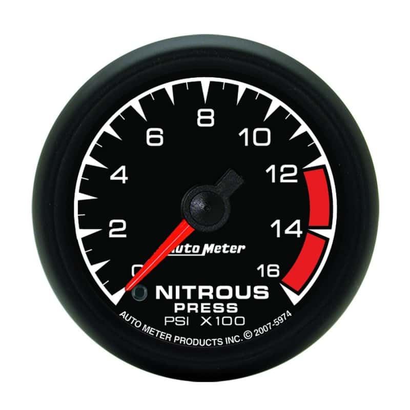 AutoMeter — Autometer ES 52mm Full Sweep Electric 0-1600 PSI Nitrous Pressure Gauge
GA 2" N2O 1600PSI ES - view 1