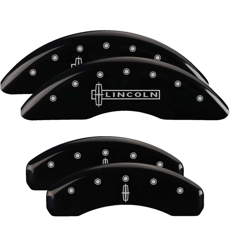 MGP — MGP 4 Caliper Covers Engraved Front Lincoln Engraved Rear Star logo Black finish silver ch
Caliper Covers - view 1