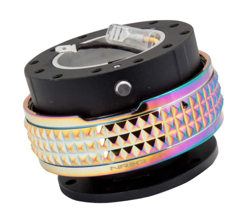NRG — NRG Quick Release Kit - Pyramid Edition - Black Body / Neochrome Pyramid Ring - view 1