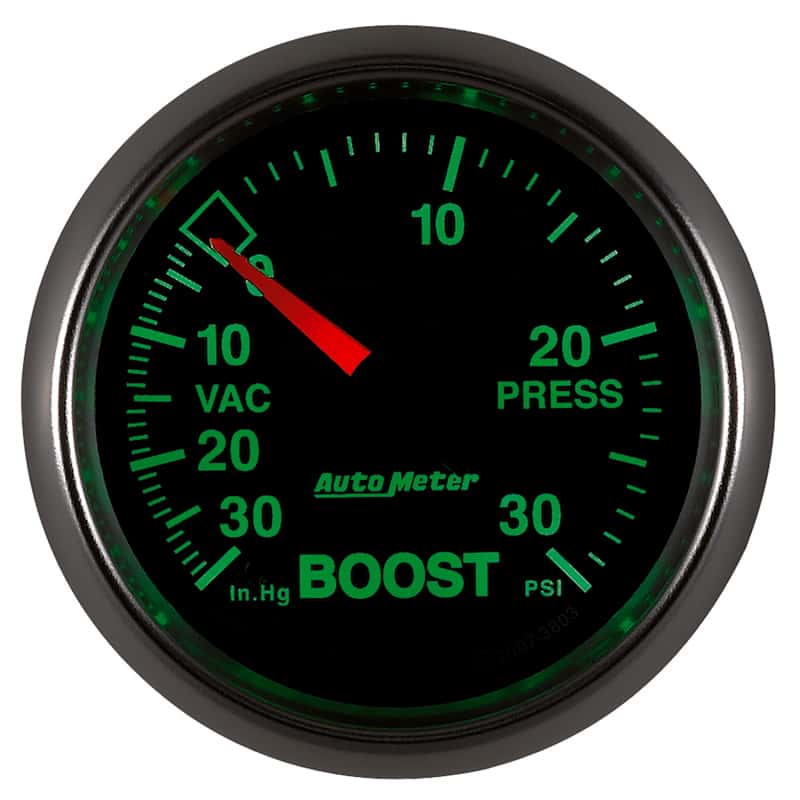 AutoMeter — Autometer GS 52mm 30 In Hg.-Vac/30 PSI Mechanical Vacuum/Boost Gauge
2-1/16" BOOST-VAC, 3 - view 8