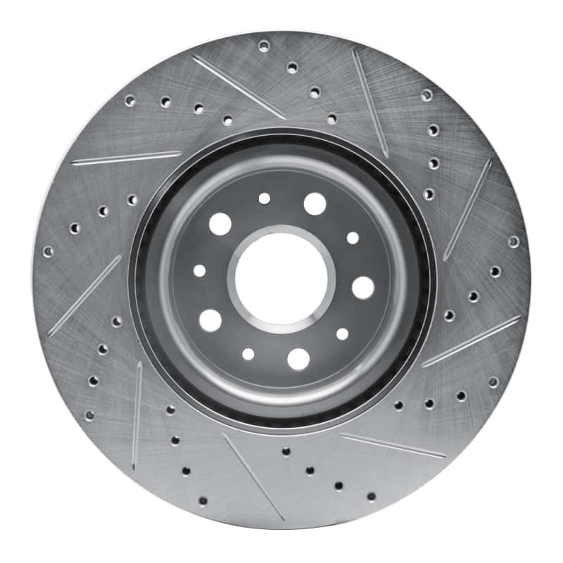R1 Concepts — R1 14-25 Cadillac CT5 Front Left Drilled & Slotted Silver Brake Rotor
R1 Brake Rotor Drill - view 5
