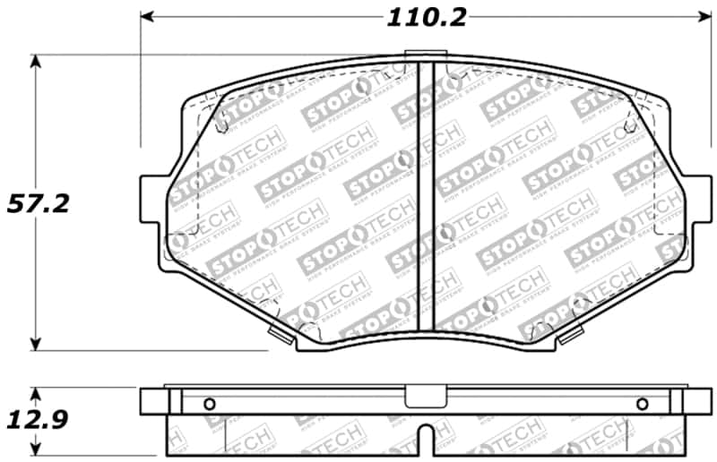 Stoptech — StopTech Performance 94-97/99-05 Miata w/Normal Suspension Front Brake Pads D635
Sprt Brk Pad W/Hdwr - view 9