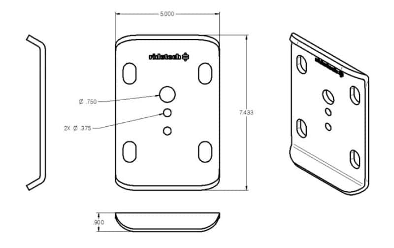 Ridetech — Ridetech U-Bolt Plate for 3in Axle Tube
U bolt Plate - view 2