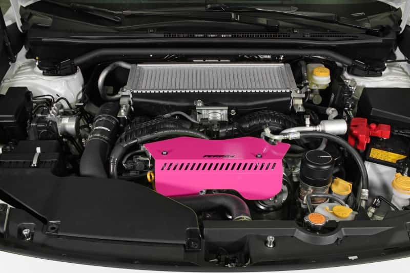 Perrin Performance — PERRIN 22-25 Subaru WRX Pulley Cover - Hyper Pink (TALL - For Use w/o PERRIN AOS) - view 6
