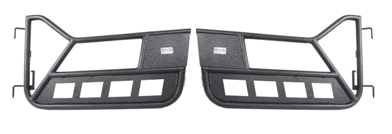 Fishbone Offroad — Fishbone Offroad 97-06 Jeep Wrangler TJ Front Tube Doors - Black Textured Powdercoat Steel - view 1