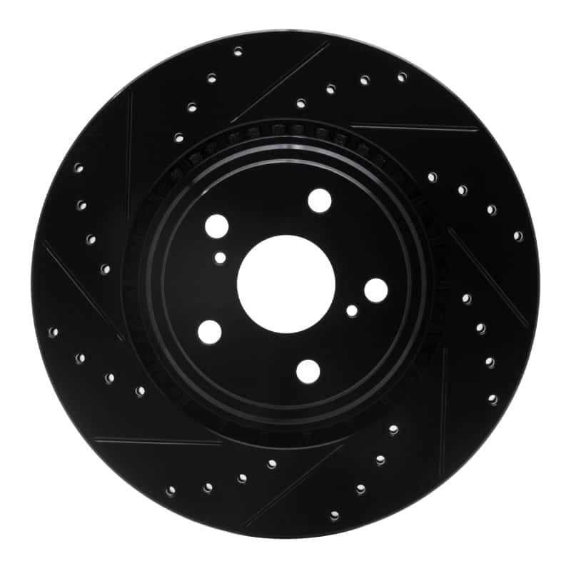 R1 Concepts — R1 08-21 Lexus NX200T Front Left Drilled & Slotted Black Brake Rotor
R1 Brake Rotor Drill - view 1